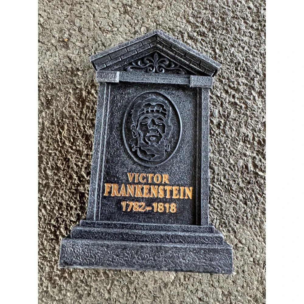 Victor Frankenstein Tombstone Halloween Decoration Prop Haunted House Ashland‎